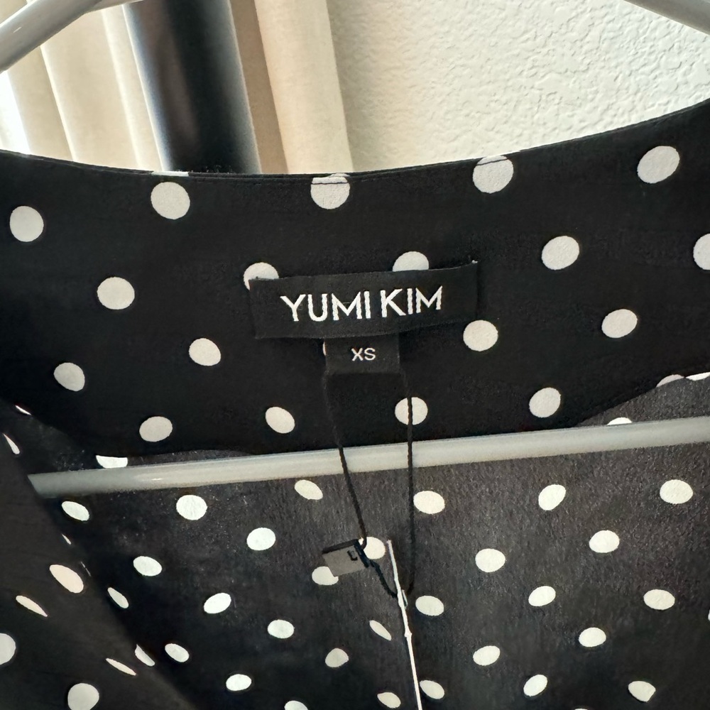 Yumi Kim Black Polka Dot Women's Top size xs nwt - Picture 5 of 7